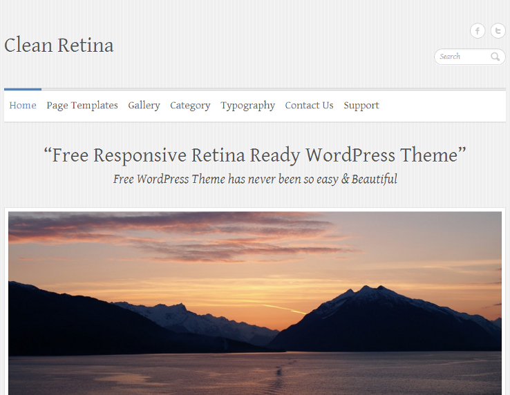 Clean Retina - Template grátis para WordPress